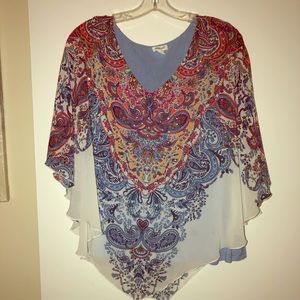 Westport colorful flowy blouse